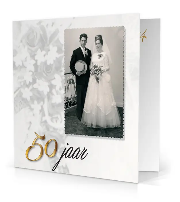 Jubileumkaart 25, 40, 50 jaar getrouwd